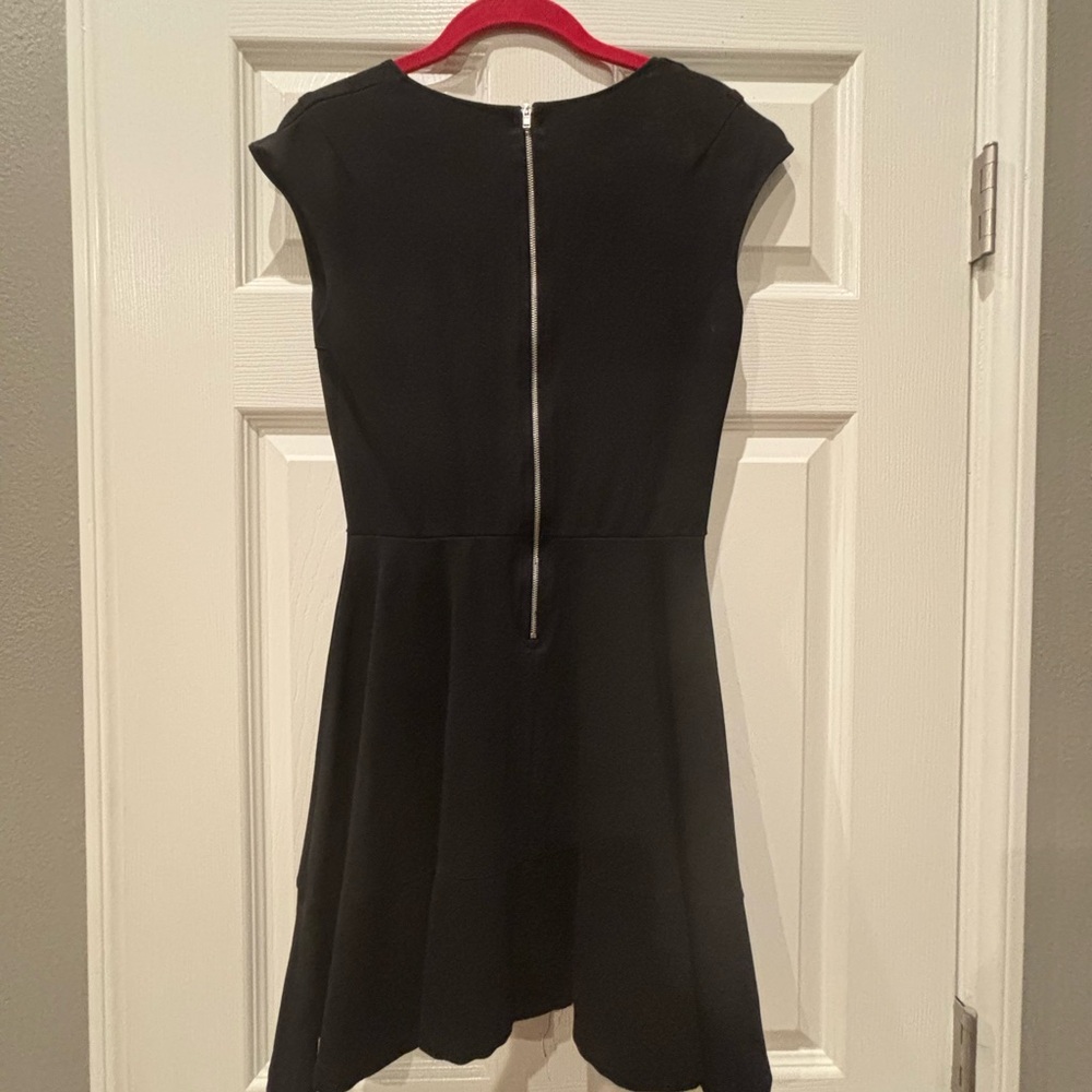Short, black, zip back dress. bar III, size medium